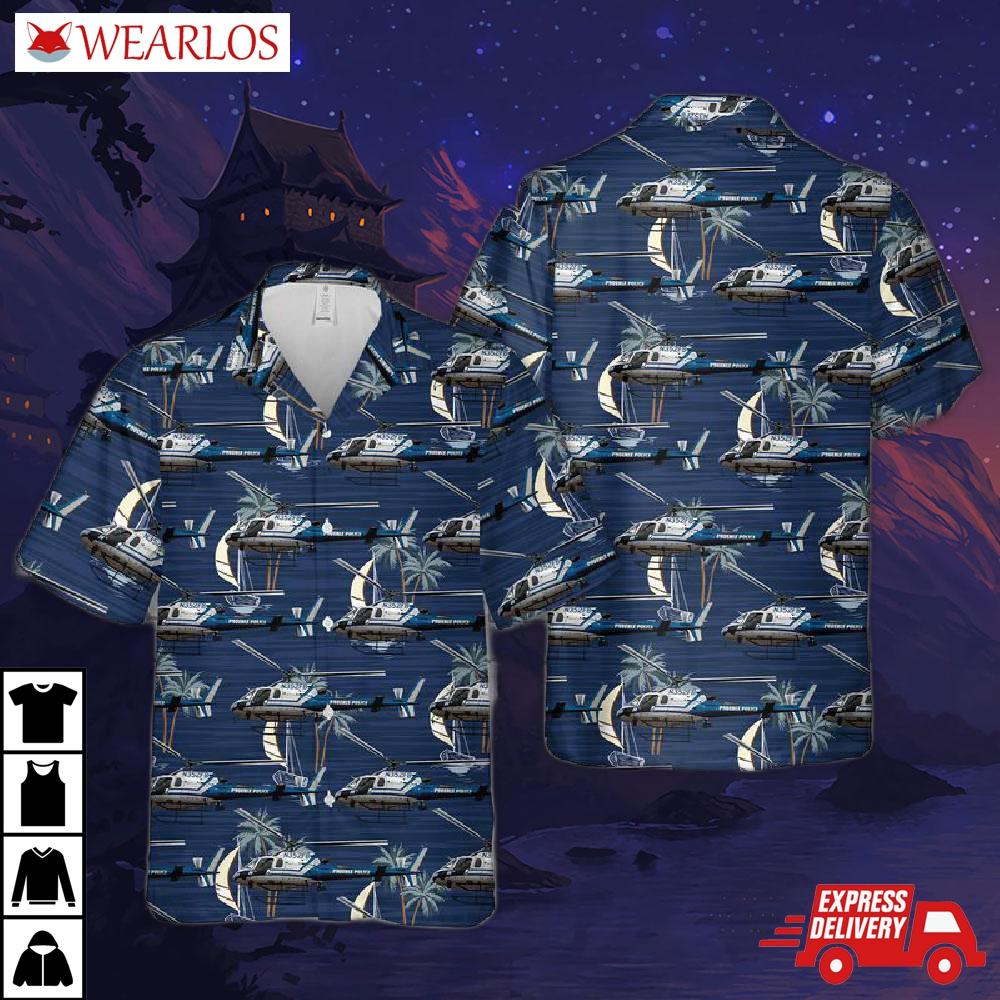 Phoenix Police Helicopter Hawaiian Shirt