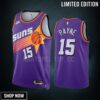 Phoenix Suns Cameron Payne 15 -23 Classic Edition Purple Men Jersey Swingman