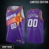 Phoenix Suns Custom 00 -23 Classic Edition Purple Men Jersey Swingman
