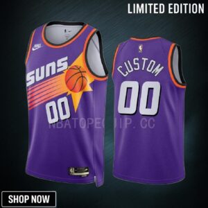 Phoenix Suns Custom 00 -23 Classic Edition Purple Men Jersey Swingman