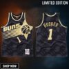 Phoenix Suns Devin Booker 1 Hwc Jersey Men's Black Toile