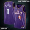 Phoenix Suns Nike City Edition Swingman Jersey - Purple Devin Booker Unisex