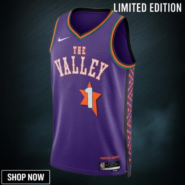 Phoenix Suns Nike City Edition Swingman Jersey - Purple Devin Booker Unisex