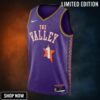 Phoenix Suns Nike City Edition Swingman Jersey - Purple Devin Booker Unisex