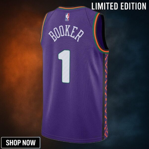 Phoenix Suns Nike City Edition Swingman Jersey - Purple Devin Booker Unisex