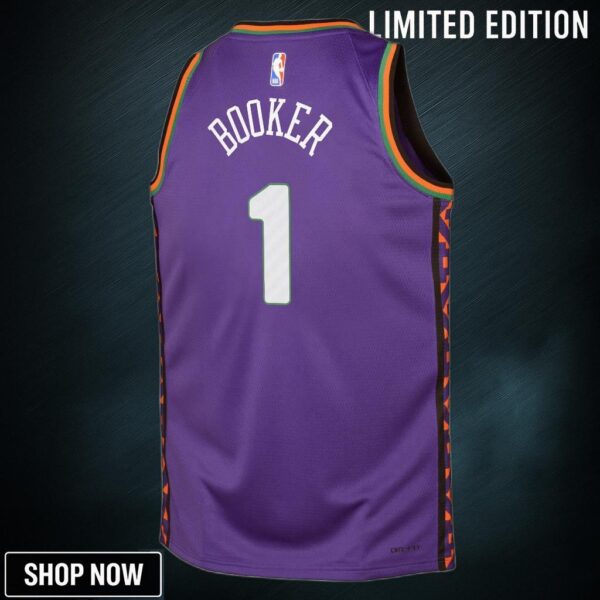 Phoenix Suns Nike City Edition Swingman Jersey - Purple Devin Booker Youth