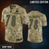 Pittsburgh Steelers Alejandro Villanueva Jersey Nfl Camo Salute To Service