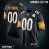 Pittsburgh Steelers Game Custom 00 Player Jersey - Black