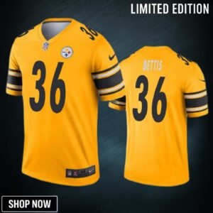 Pittsburgh Steelers Jerome Bettis Gold Inverted Legend Jersey