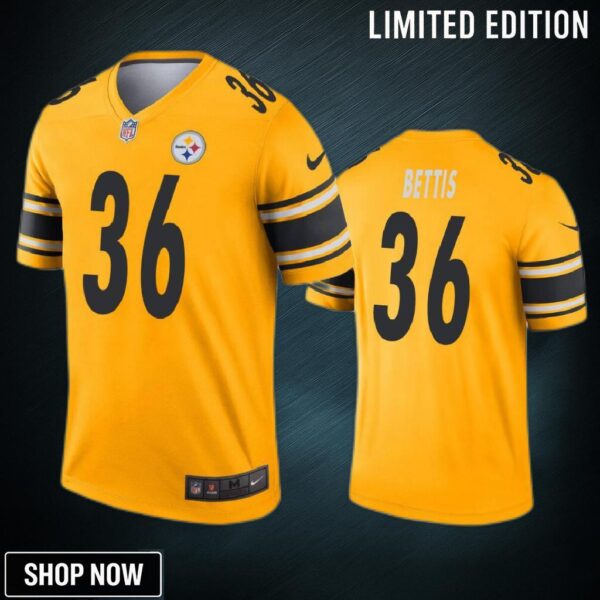 Pittsburgh Steelers Jerome Bettis Gold Inverted Legend Jersey