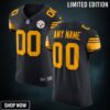 Pittsburgh Steelers Vapor Untouchable Elite Custom Color Rush Jersey - Black Jerseys Nfl