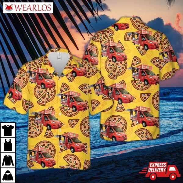 Pizza Food Truck Manhattan Hawaiian Shirt