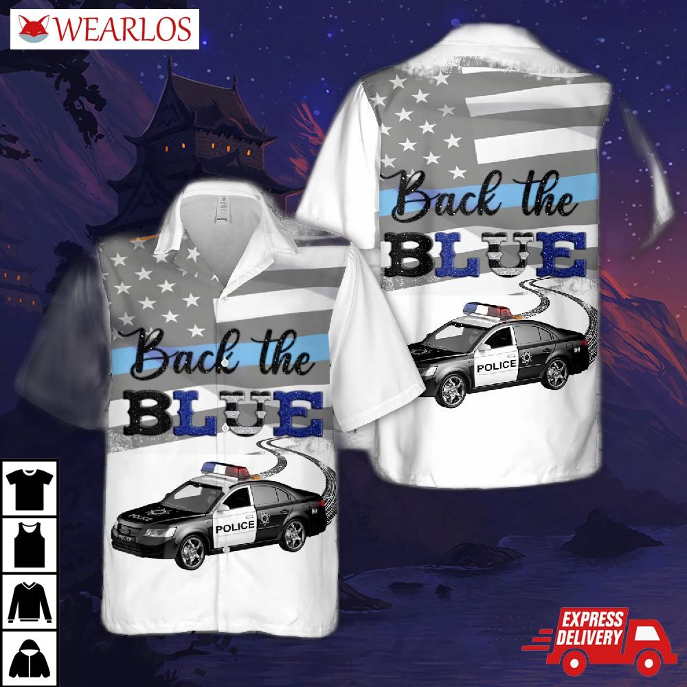 Police Back The Blue Flag Hawaiian Shirt