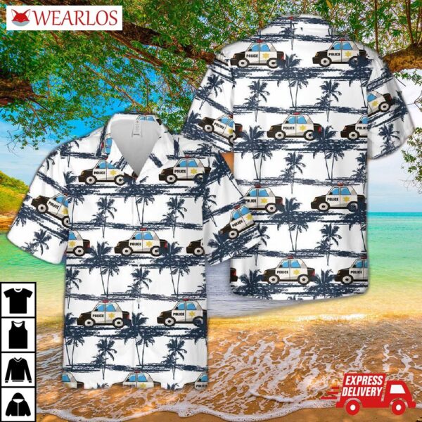 Police Car Hawaiian Shirt