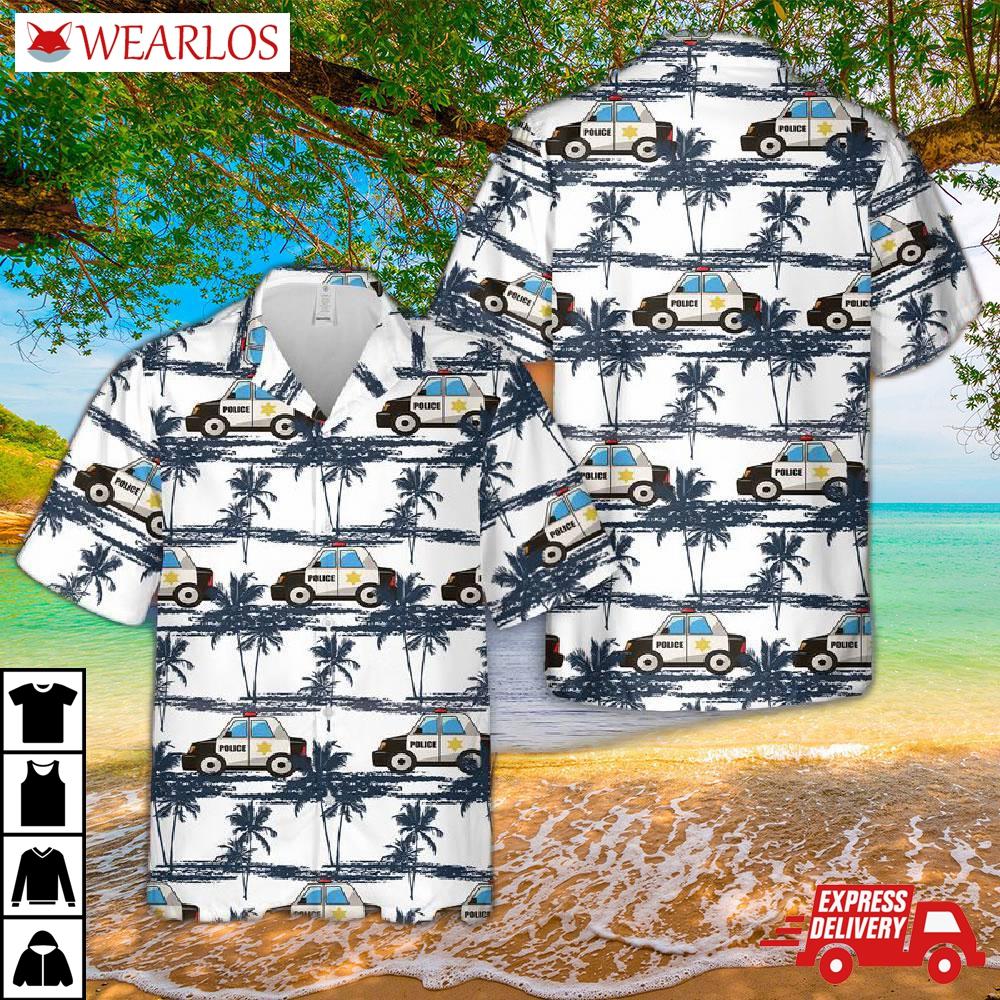 Police Car Hawaiian Shirt