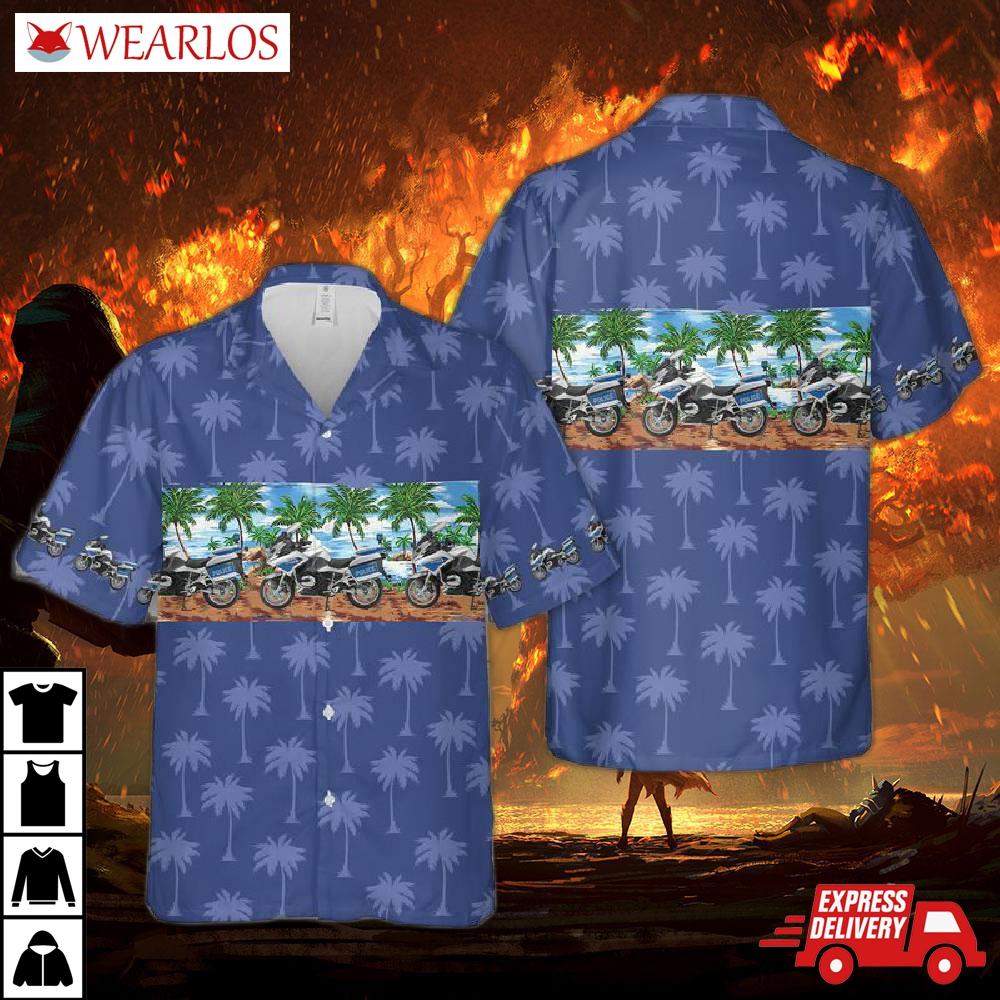 Police Motorcycle Hawaiian Shirt