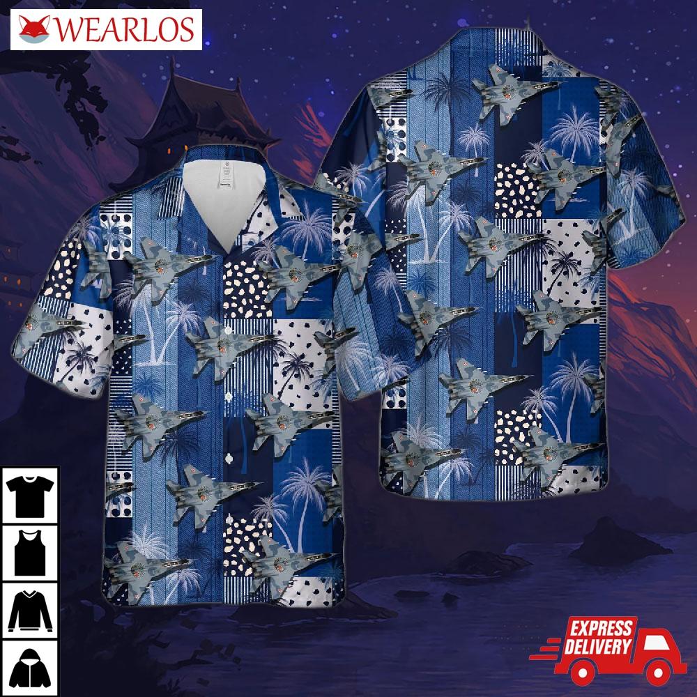 Polish Air Force 41st Tactical Squadron Mig-29ub Fulcrum-b #4105 Hawaiian Shirt