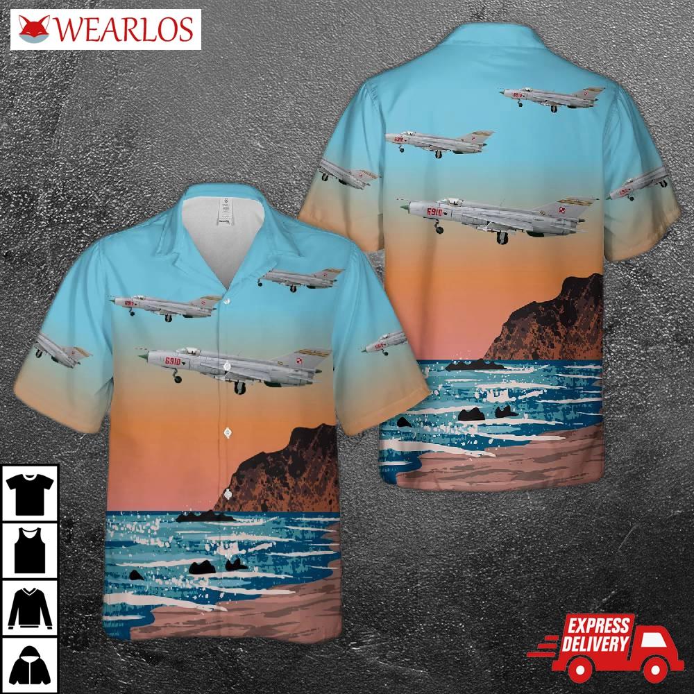 Polish Air Force Mig-21pfm No 6910 Hawaiian Shirt