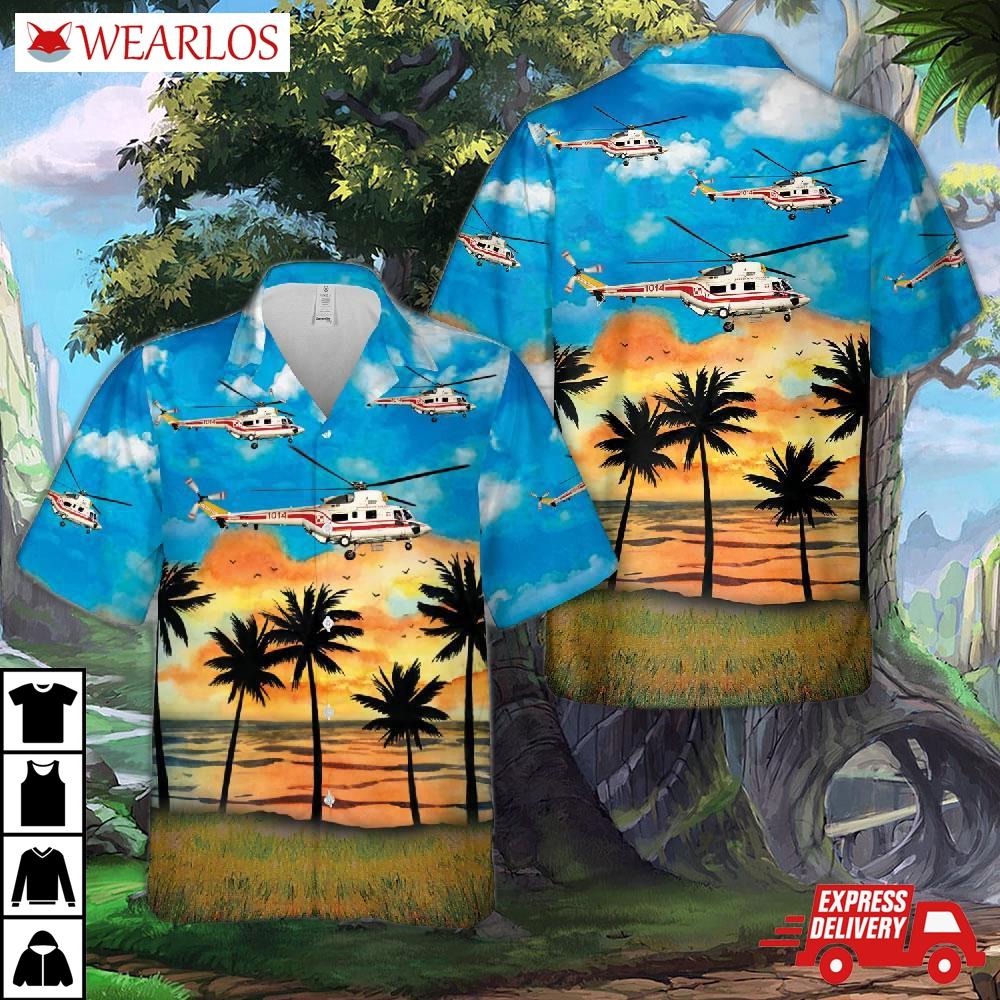 Polish Air Force Pzl-swidnik W3a Sokol Hawaiian Shirt