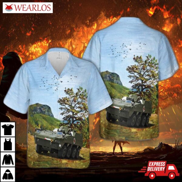 Polish Army Kto Rosomak Medevac Carrier Hawaiian Shirt