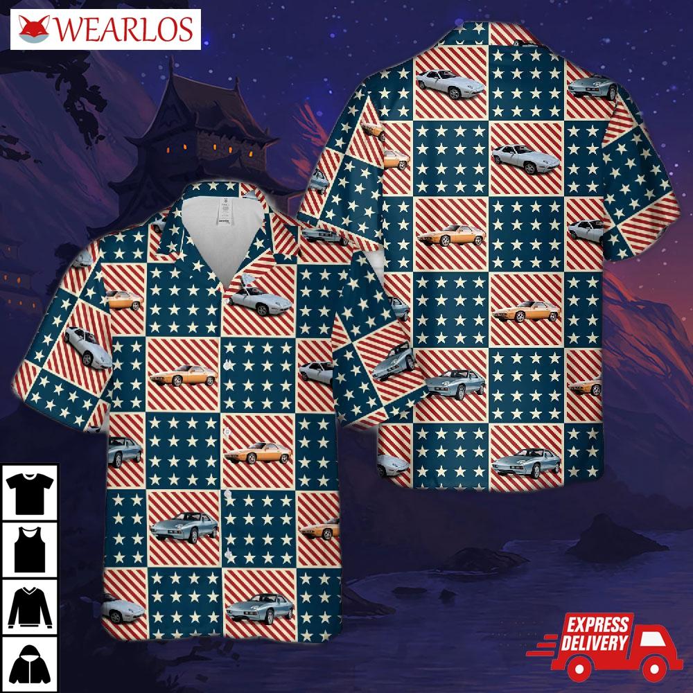 Porsche 928 1978, 4th Of July Hawaiian Shirt