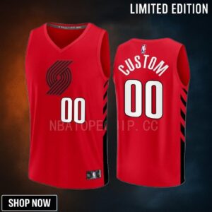 Portland Trail Blazers 00 Custom Statement Edition Men Jersey -23 Fast Break Player Red