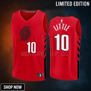 Portland Trail Blazers 10 Nassir Little Statement Edition Men Jersey -23 Fast Break Player Red