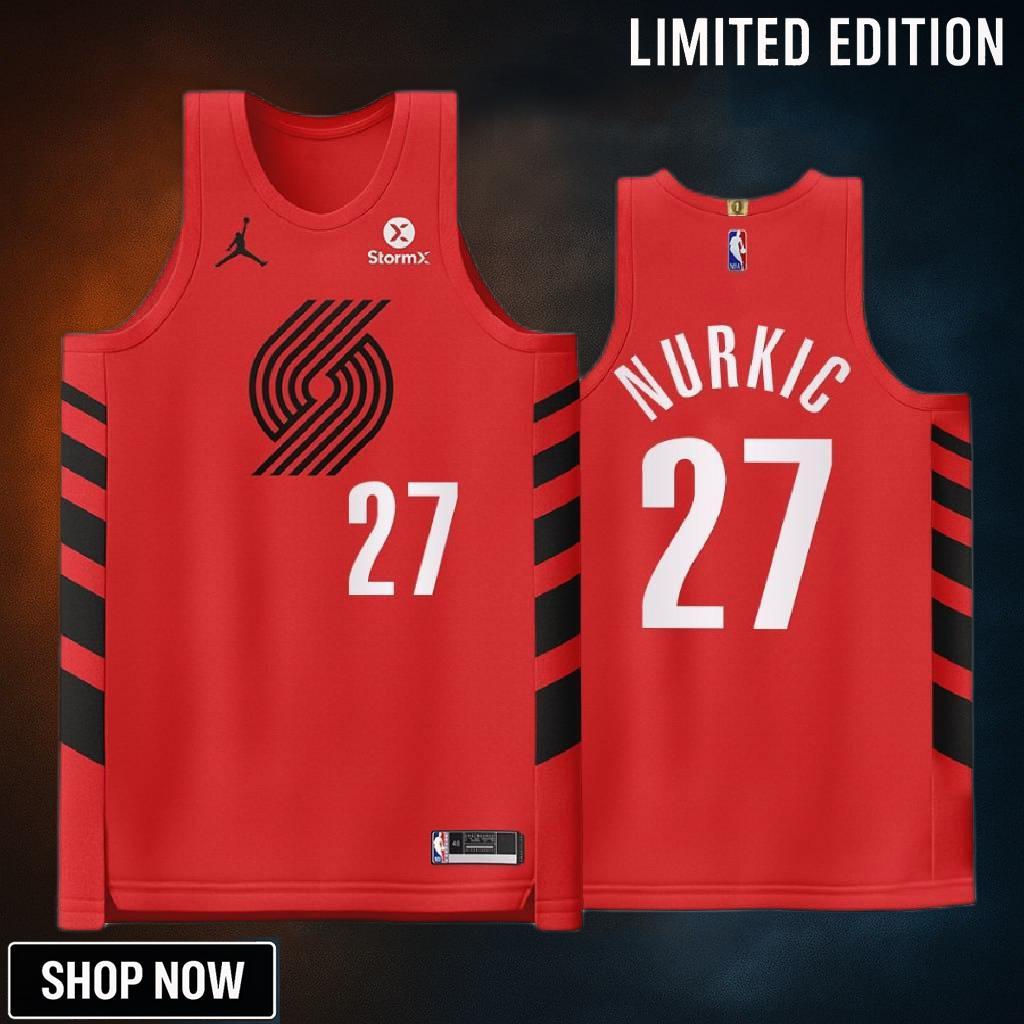 Portland Trail Blazers 27 Jusuf Nurkic Red Jersey -23 Statement Edition