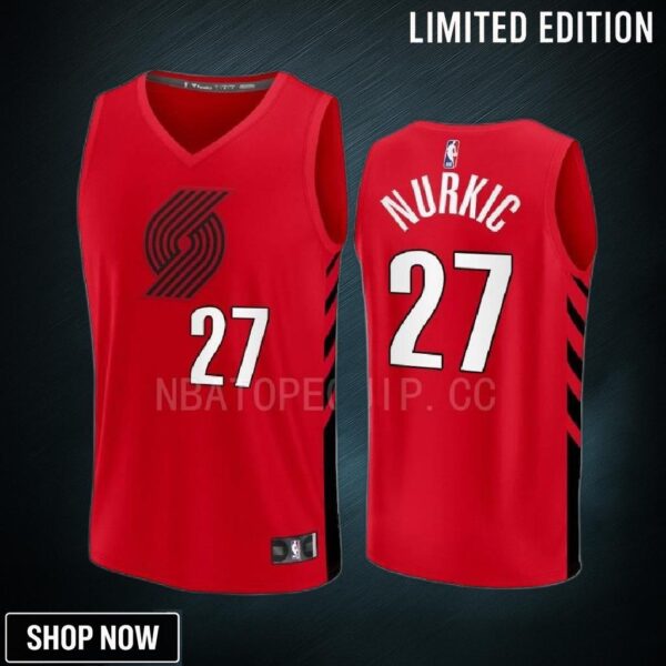 Portland Trail Blazers 27 Jusuf Nurkic Statement Edition Men Jersey -23 Fast Break Player Red