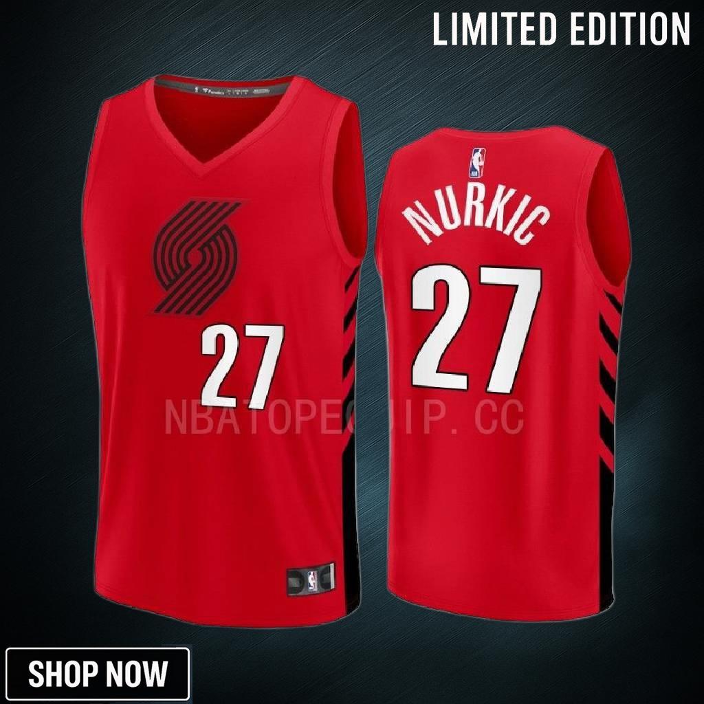 Portland Trail Blazers 27 Jusuf Nurkic Statement Edition Men Jersey -23 Fast Break Player Red