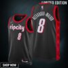 Portland Trail Blazers 8 Nickeil Alexander-walker City Edition Jersey Black - Men