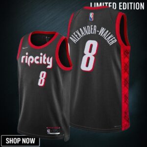 Portland Trail Blazers 8 Nickeil Alexander-walker City Edition Jersey Black - Men
