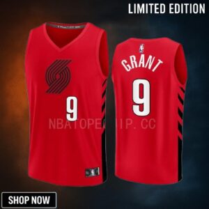 Portland Trail Blazers 9 Jerami Grant Statement Edition Men Jersey -23 Fast Break Player Red