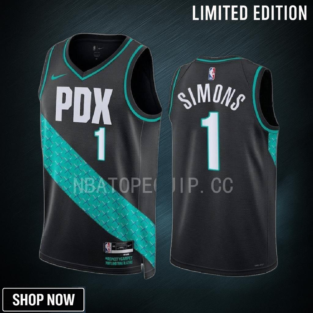 Portland Trail Blazers Anfernee Simons 1 -23 City Edition Black Jersey Swingman