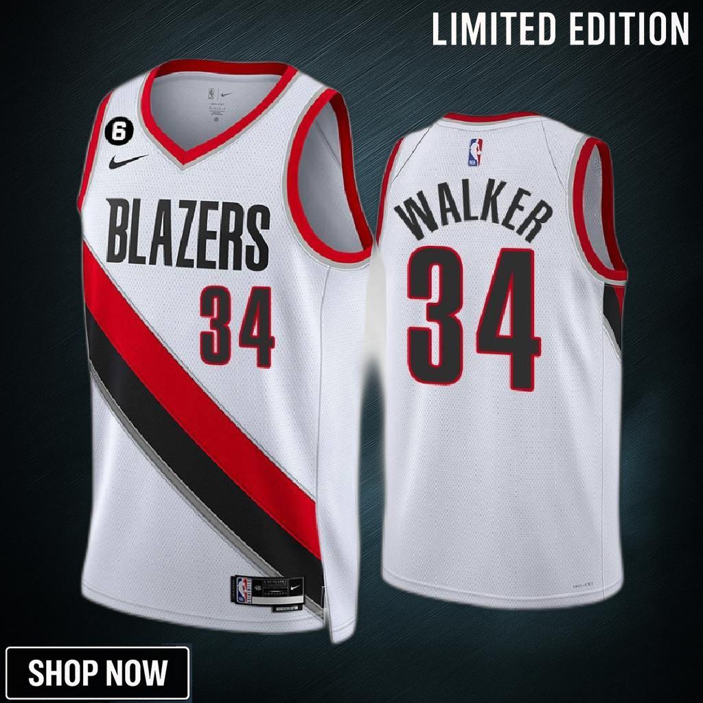 Portland Trail Blazers Jabari Walker 34 -23 Association Edition White Jersey Swingman