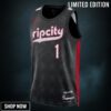 Portland Trail Blazers Nike City Edition Swingman Jersey - Black Anfernee Simons Unisex