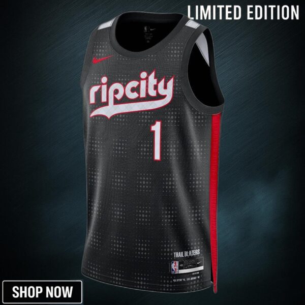 Portland Trail Blazers Nike City Edition Swingman Jersey - Black Anfernee Simons Unisex