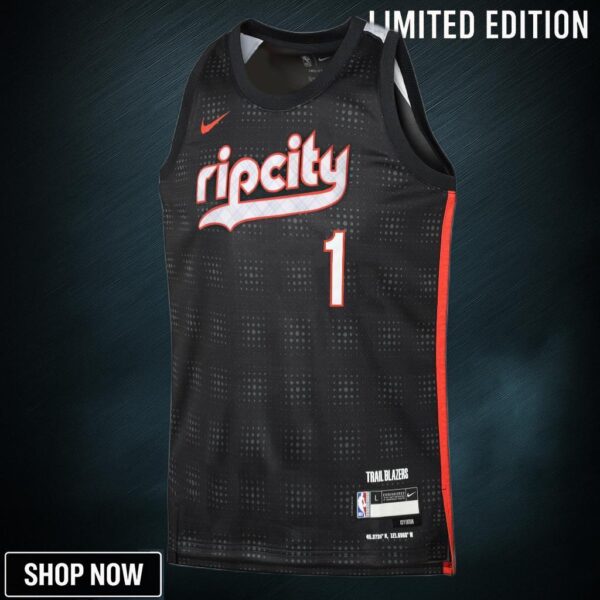 Portland Trail Blazers Nike City Edition Swingman Jersey - Black Anfernee Simons Youth