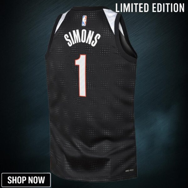 Portland Trail Blazers Nike City Edition Swingman Jersey - Black Anfernee Simons Youth