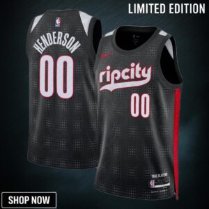 Portland Trail Blazers Nike City Edition Swingman Jersey - Black Scoot Henderson Unisex