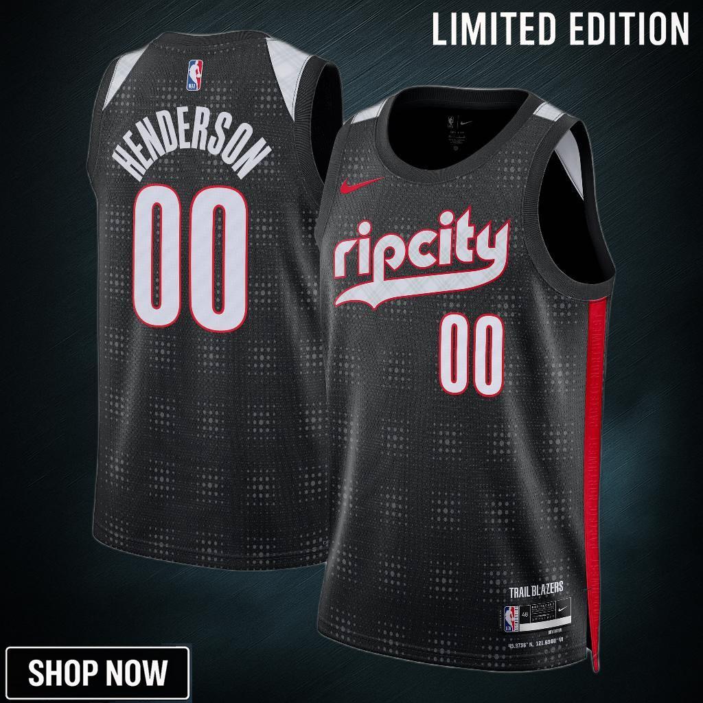 Portland Trail Blazers Nike City Edition Swingman Jersey - Black Scoot Henderson Unisex