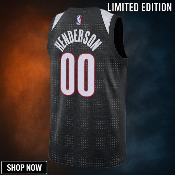 Portland Trail Blazers Nike City Edition Swingman Jersey - Black Scoot Henderson Unisex