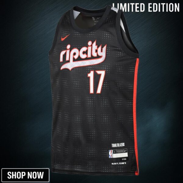 Portland Trail Blazers Nike City Edition Swingman Jersey - Black Shaedon Sharpe Youth