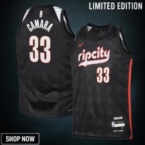 Portland Trail Blazers Nike City Edition Swingman Jersey - Black Toumani Camara Youth