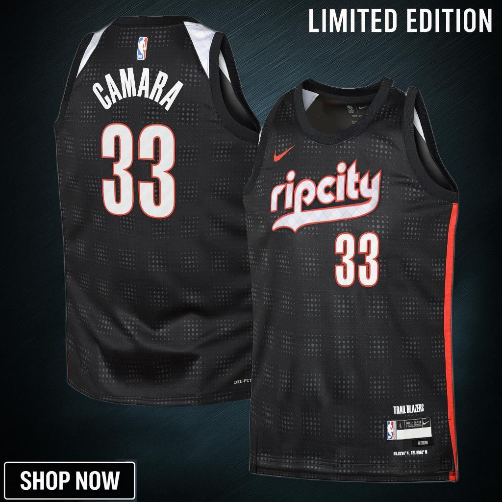 Portland Trail Blazers Nike City Edition Swingman Jersey - Black Toumani Camara Youth