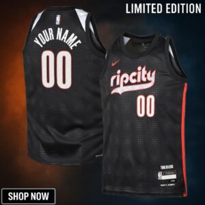 Portland Trail Blazers Nike City Edition Swingman Jersey - Custom Youth