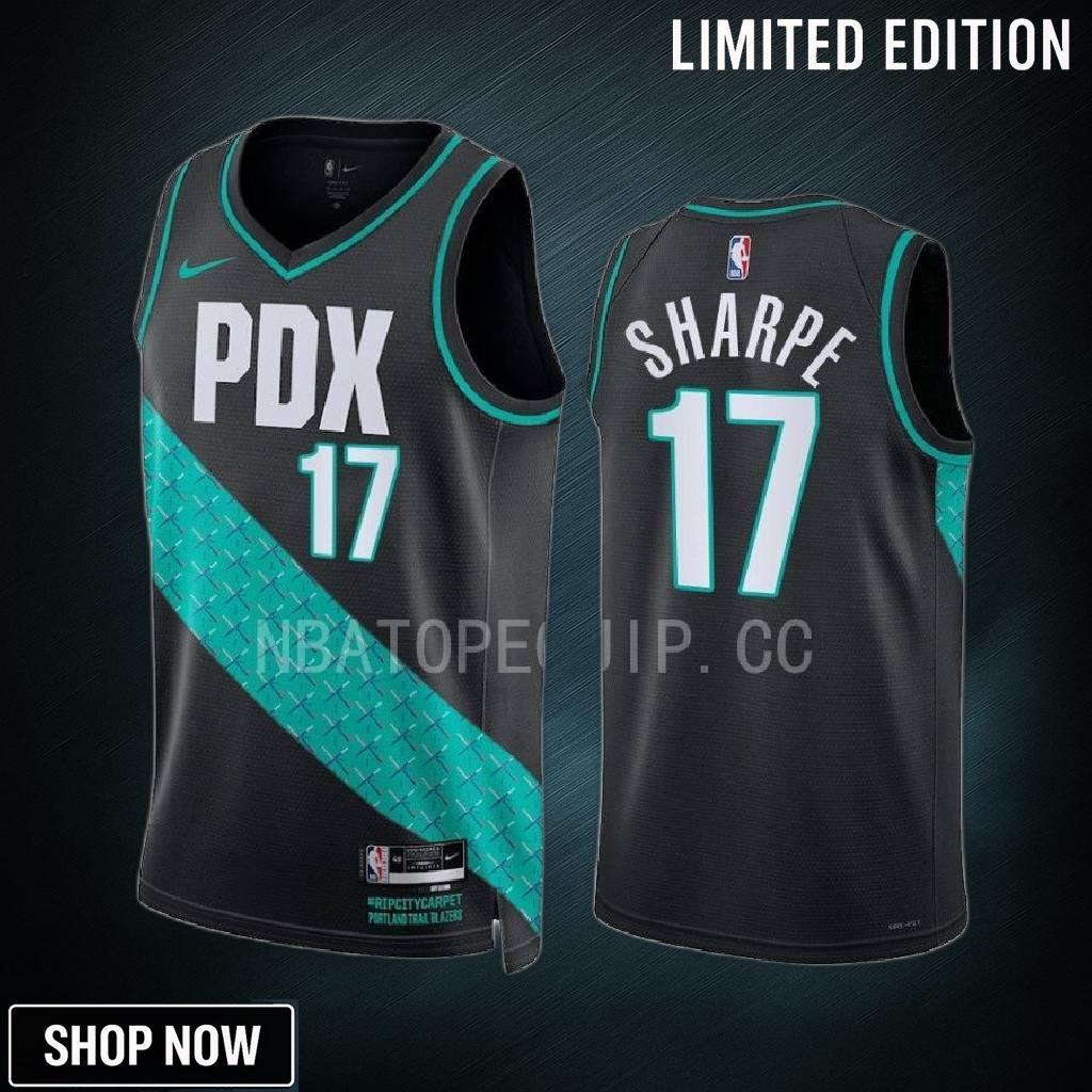 Portland Trail Blazers Shaedon Sharpe 17 -23 City Edition Black Jersey Swingman