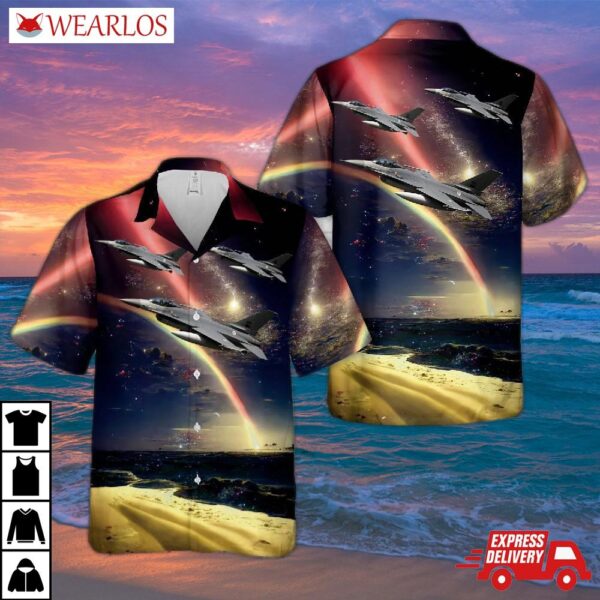 Portuguese Air Force 201 Squadron F-16 Fighting Falcon Hawaiian Shirt