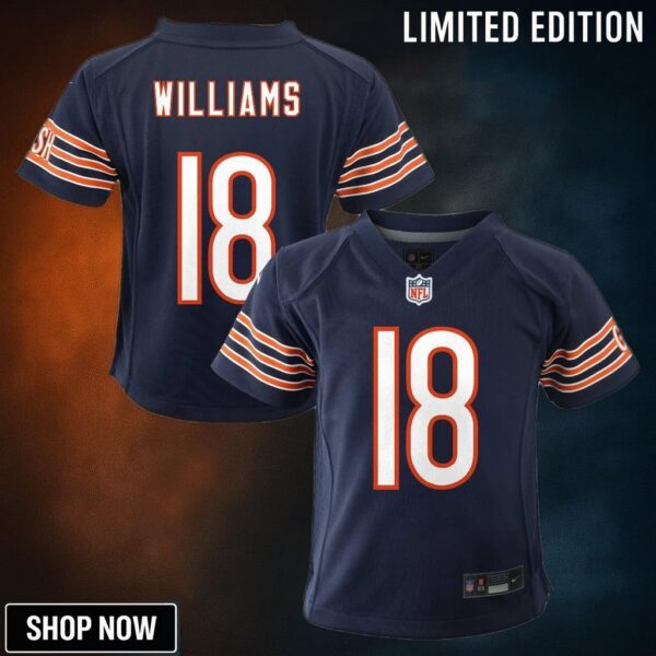 Preschool Chicago Bears Caleb Williams Nike Navy Player Game Jersey