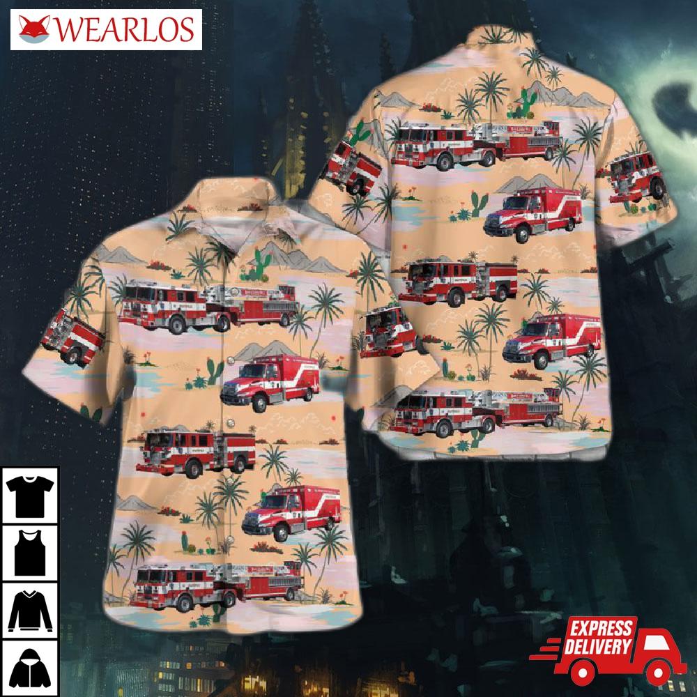 Prince George County, Maryland, Hyattsville Volunteer Fire Department Hawaiian Shirt